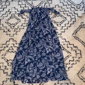 Blue and white floral dress